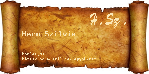 Herm Szilvia névjegykártya